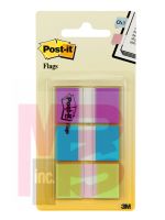 3M 680-PBG Post-it Flags .945 in x 1.7 in (23.8 mm x 43.2 mm) Purple Beige Green  - Micro Parts & Supplies, Inc.