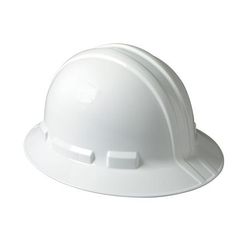 3M XLR8 Ratchet Suspension Full Brim White Hard Hat, Head Protection 46138-00000 10 ea/cs