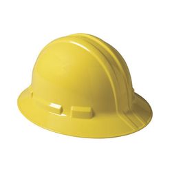 3M XLR8 Ratchet Suspension Full Brim Yellow Hard Hat, Head Protection 46139-00000 10 ea/cs