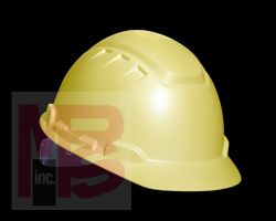 3M Elevated Temperature Hard Hat  Yellow  4-Point Ratchet Suspension H-702T 10 ea/cs