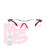 3M Solus  1000-Series S1401SGAF Pink/Black Clear Scotchgard(TM) Anti-fog lens 20ea/cs