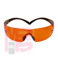 3M SecureFit SF406SGAF-BLA  Black/Brown Orange Scotchgard(TM) Anti-fog lens 20ea/cs