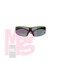 3M SecureFit 400 Series Safety Glasses SF402XAF-GRN  Green/Black  Gray Anti-Fog/Anti-Scratch Lens  20 EA/Case