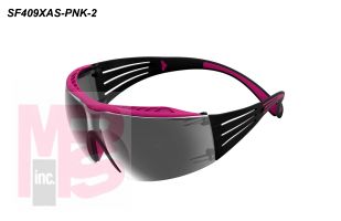 3M SecureFit 400 Series Safety Glasses SF409XAS-PNK  Pink/Black Silver Mirror Anti-Scratch Lens  20 EA/Case