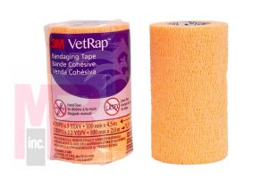 3M VetRap Bandaging Tape 1410BO-LFHT  4 in x 5 yd (100 mm x 4.5 m) Latex Free  Hand Tear