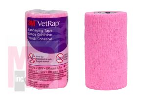 3M VetRap Bandaging Tape 1410HP-LFHT  4 in x 5 yd (100 mm x 4.5 m) Latex Free  Hand Tear