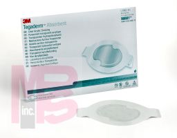 3M 4-3/8 inch x 5 inch (11,1cm x 12,7cm) Absorbent Clear Acrylic Dressing, Medium Oval, Pad size 2-3/8 inch x 3 inch (6cm x 7,6cm)