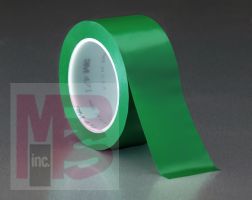 3M Vinyl Tape 471 Green, 1 in x 36 yd, 36 individually wrapped rolls per case Conveniently Packaged
