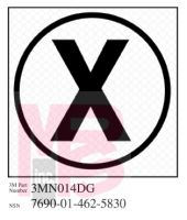 3M 3MN014DG Diamond Grade Damage Control Sign "Cir X-Ray" 3 in x 3 in - Micro Parts & Supplies, Inc.