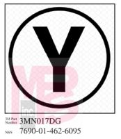 3M 3MN017DG Diamond Grade Damage Control Sign "Cir Yoke" 3 in x 3 in - Micro Parts & Supplies, Inc.