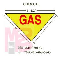 3M Diamond Grade Damage Control Sign 3MN038DG "CHEM"  11 1/2 in x 8 in 10 per package