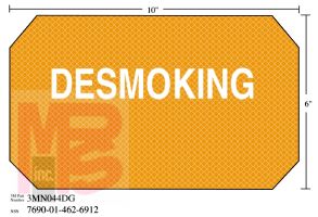 3M Diamond Grade Damage Control Sign 3MN044DG "DESMOKING"  10 in x 6 in 10 per package