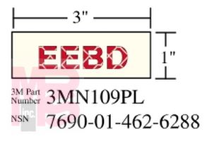 3M Photoluminescent Film 6900  Shipboard Sign 3MN109PL 3 in x 1 in EEBD 10/pkg