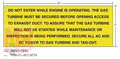 3M Diamond Grade Safety Sign 3MN215DG "DO NOT TAG OUT"  10 in x 3 in 10 per package