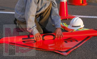 3M Diamond Grade Roll-up Sign Sheeting RS24 Fluorescent Orange  6 in x 25 yd roll