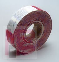 3M 983-326 Diamond Grade Conspicuity Marking Roll (PN67535) Red/White 2 in x 150 ft - Micro Parts & Supplies, Inc.