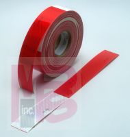 3M 983-32 Diamond Grade Conspicuity Marking Roll (PN67636) Red/White (2 in x 18 in cuts) 2 in x 50 yd - Micro Parts & Supplies, Inc.