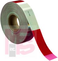 3M 983-326 ES Diamond Grade Conspicuity Marking (PN28420) Red/White (2 in x 12 in cuts) 2 in x 50 yd - Micro Parts & Supplies, Inc.