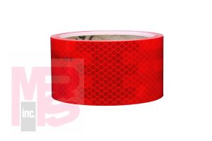 3M Diamond Grade Conspicuity Marking 983-72 ES Red  (2 in x 12 in cuts)  2 in x 50 yd