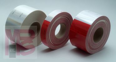 3M Diamond Grade Conspicuity Marking Roll 983-32TL Red/White  2 in x 50 yd  10 per carton