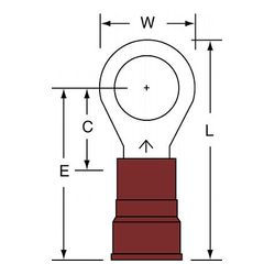 3M MN8-14R/SK Scotchlok Ring Tongue Nylon Insulated Brazed Seam Stud Size 1/4 - Micro Parts & Supplies, Inc.