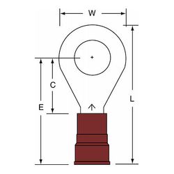 3M MN8-12R/SK Scotchlok Ring Tongue Nylon Insulated Brazed Seam Stud Size 1/2 - Micro Parts & Supplies, Inc.