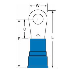 3M MN6-14R/SK Scotchlok Ring Tongue Nylon Insulated Brazed Seam Stud Size 1/4 - Micro Parts & Supplies, Inc.