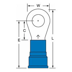 3M MN6-516RK Scotchlok Ring Tongue Nylon Insulated Brazed Seam Stud Size 5/16 - Micro Parts & Supplies, Inc.