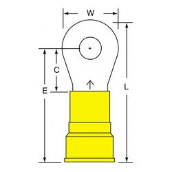 3M MN4-14RK Scotchlok Ring Tongue Nylon Insulated Brazed Seam Stud Size 1/4 - Micro Parts & Supplies, Inc.