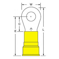 3M MN4-516RK Scotchlok Ring Tongue Nylon Insulated Brazed Seam Stud Size 5/16 - Micro Parts & Supplies, Inc.