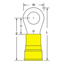 3M MN4-38RK Scotchlok Ring Tongue Nylon Insulated Brazed Seam Stud Size 3/8 - Micro Parts & Supplies, Inc.