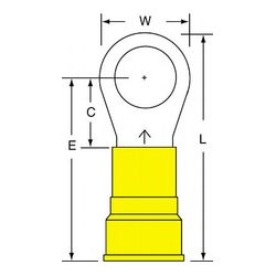 3M MN4-12R/SK Scotchlok Ring Tongue Nylon Insulated Brazed Seam Stud Size 1/2 - Micro Parts & Supplies, Inc.