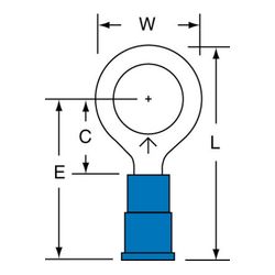 3M MV14-38RK Scotchlok Ring Tongue Vinyl Insulated Brazed Seam  - Micro Parts & Supplies, Inc.