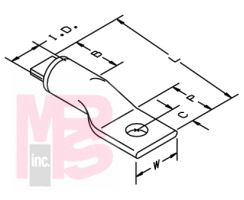 3M 31036 Scotchlok Copper One Hole Long Barrel Lug up to 35 kV - Micro Parts & Supplies, Inc.