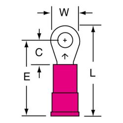 3M MV18-6R/SK Scotchlok Ring Tongue Vinyl Insulated Brazed Seam  - Micro Parts & Supplies, Inc.