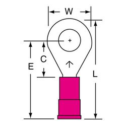 3M MV18-14R/SK Scotchlok Ring Tongue Vinyl Insulated Brazed Seam  - Micro Parts & Supplies, Inc.