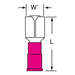 3M MVU18-250DFK Scotchlok Female Disconnect Vinyl Insulated Butted Seam  - Micro Parts & Supplies, Inc.