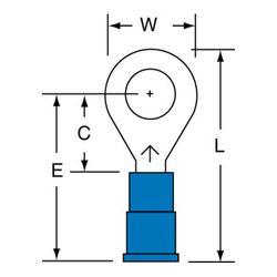 3M MV14-14R/SK Scotchlok Ring Tongue Vinyl Insulated Brazed Seam  - Micro Parts & Supplies, Inc.