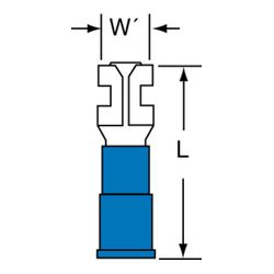 3M MVU14-187DFK Scotchlok Female Disconnect Vinyl Insulated Butted Seam  - Micro Parts & Supplies, Inc.