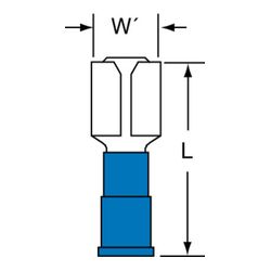 3M MVU14-250DFK Scotchlok Female Disconnect Vinyl Insulated Butted Seam  - Micro Parts & Supplies, Inc.