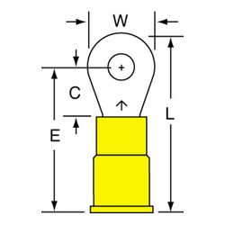 3M MV10-6RK Scotchlok Ring Tongue Vinyl Insulated Brazed Seam  - Micro Parts & Supplies, Inc.