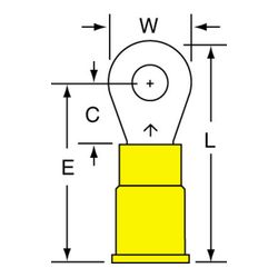 3M MV10-8RK Scotchlok Ring Tongue Vinyl Insulated Brazed Seam  - Micro Parts & Supplies, Inc.