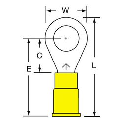 3M MV10-516R/SK Scotchlok Ring Tongue Vinyl Insulated Brazed Seam  - Micro Parts & Supplies, Inc.