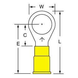 3M MV10-38R/SK Scotchlok Ring Tongue Vinyl Insulated Brazed Seam  - Micro Parts & Supplies, Inc.