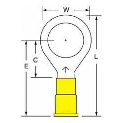 3M MV10-12RK Scotchlok Ring Tongue Vinyl Insulated Brazed Seam  - Micro Parts & Supplies, Inc.