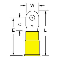 3M MNG10-4R/SK Scotchlok Ring Tongue Nylon Insulated w/Insulation Grip  - Micro Parts & Supplies, Inc.