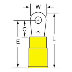 3M MVU10-4R/SK Scotchlok Ring Tongue Vinyl Insulated Butted Seam  - Micro Parts & Supplies, Inc.