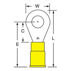 3M MVU10-14R/SK Scotchlok Ring Tongue Vinyl Insulated Butted Seam  - Micro Parts & Supplies, Inc.