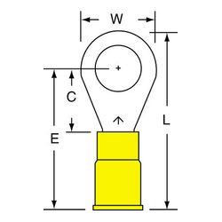 3M MVU10-516R/SK Scotchlok Ring Tongue Vinyl Insulated Butted Seam  - Micro Parts & Supplies, Inc.