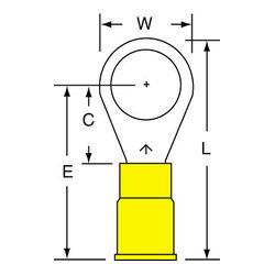 3M MVU10-38R/SK Scotchlok Ring Tongue Vinyl Insulated Butted Seam  - Micro Parts & Supplies, Inc.